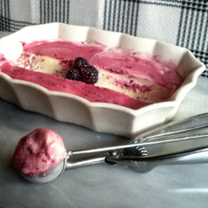 Blackberry Rosewater Ice Cream | Plaid and Paleo