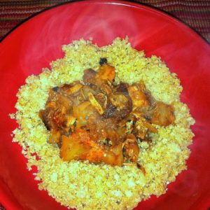 Chicken Tajine with Cauliflower Rice