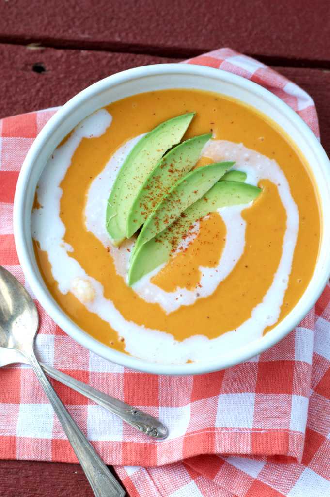 Paleo Spicy Sweet Potato Soup | Plaid & Paleo