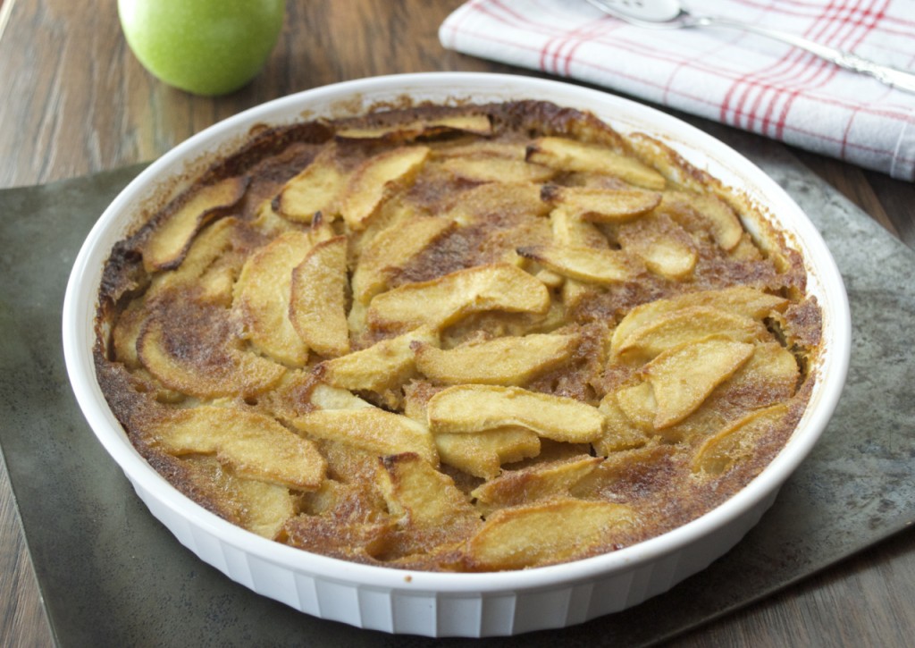 Rustic Apple Custard Cake | Plaid & Paleo