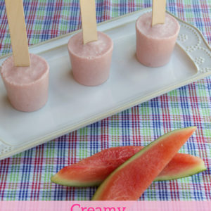 Creamy Watermelon Pops | Plaid & Paleo