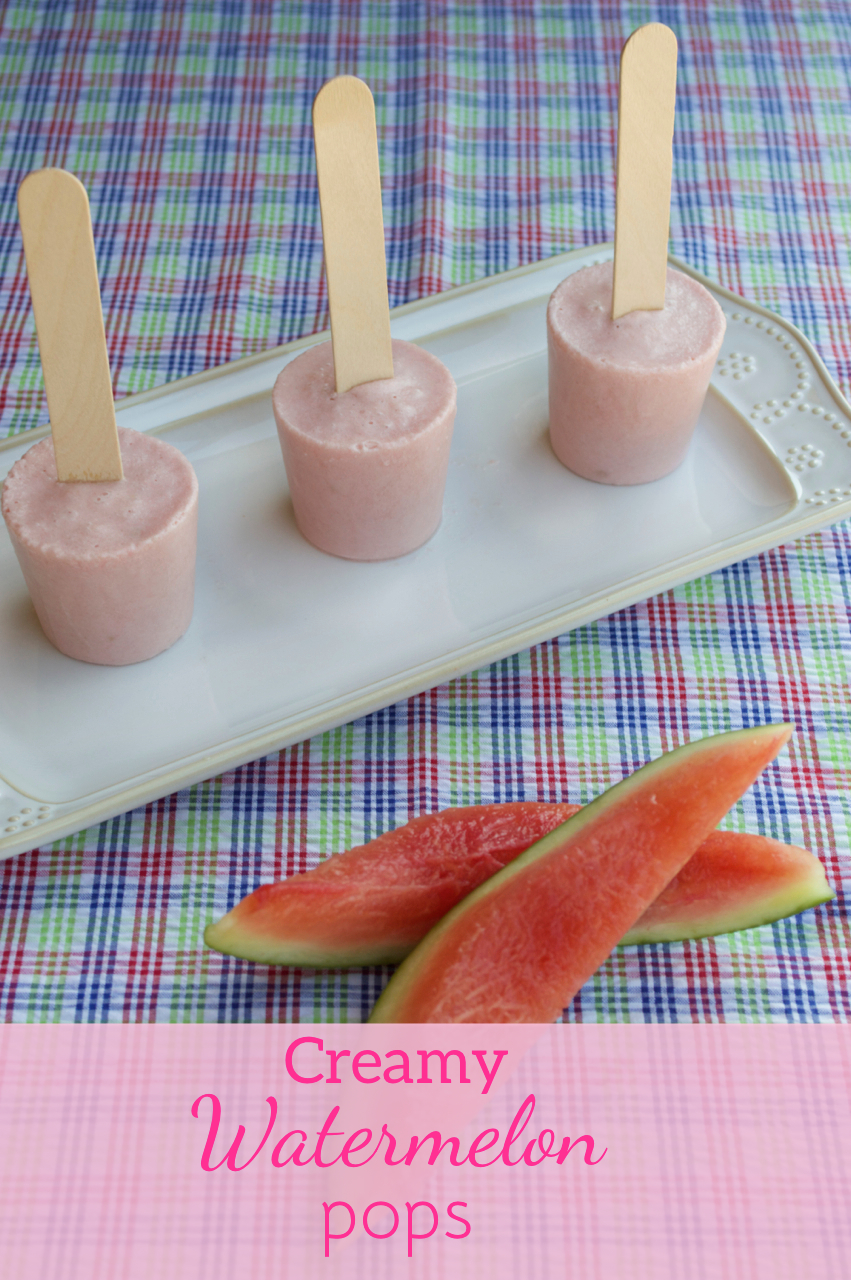 Creamy Watermelon Pops | Plaid & Paleo