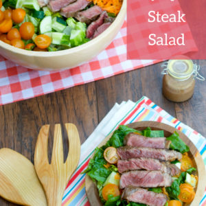 Balsamic Ginger Steak Salad | Plaid and Paleo