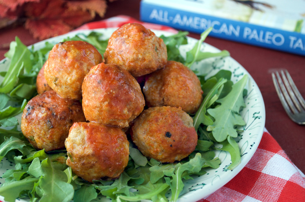 Buffalo Chicken Meatballs By All-American Paleo Table | Plaid & Paleo