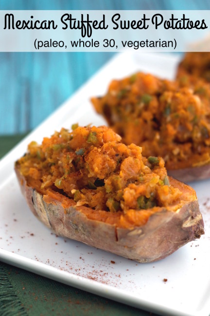Mexican Stuffed Sweet Potatoes | Plaid and Paleo