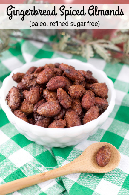Paleo Gingerbread Spiced Almonds | Plaid and Paleo