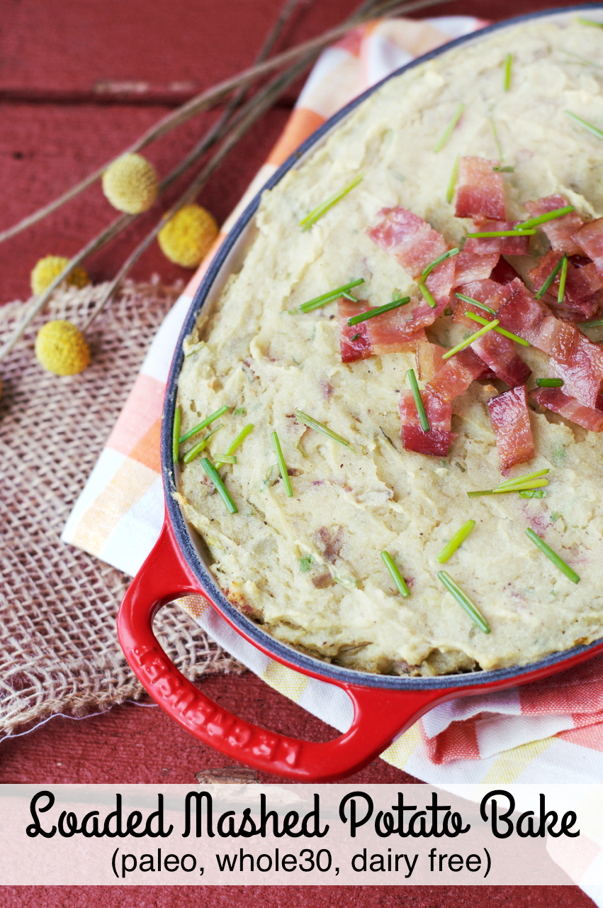 Paleo Loaded Mashed Potato Bake | Plaid & Paleo