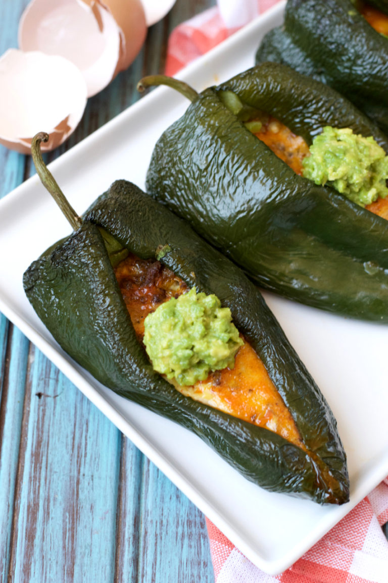 Breakfast Stuffed Poblano Peppers | Plaid & Paleo