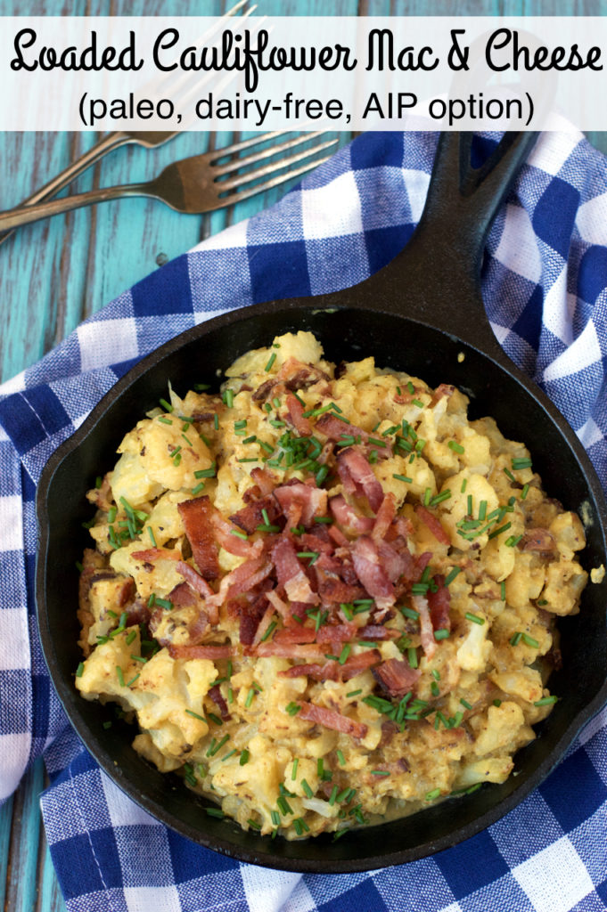 Fed & Fit's Loaded Cauliflower Mac & Cheese | Plaid & Paleo