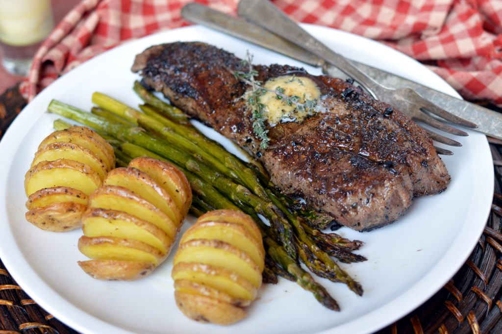 Cast Iron Steak with Herb Butter | Plaid & Paleo