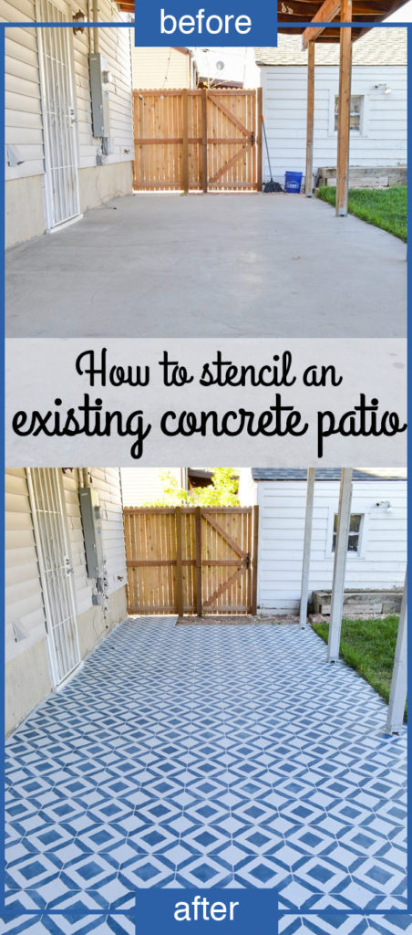 How To Stencil an Existing Concrete Patio. Take your old patio and turn it into a piece of art by painting it!